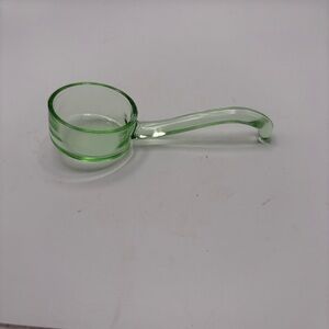 Vintage Green Glass Spoon Ladle Dipper Utensil